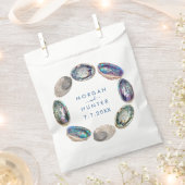 Sachets En Papier Abalone Shell coloré aquarelle plage Mariage (Coupé)