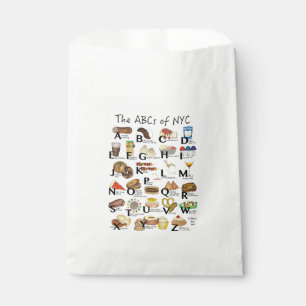 Sachets En Papier ABC de NYC Iconic New York City Foods Alphabet