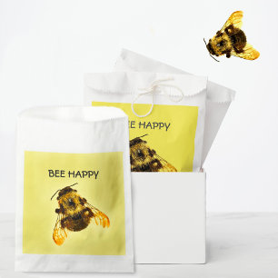 Sachets En Papier Abee Joyeux Bumblebee Jaune