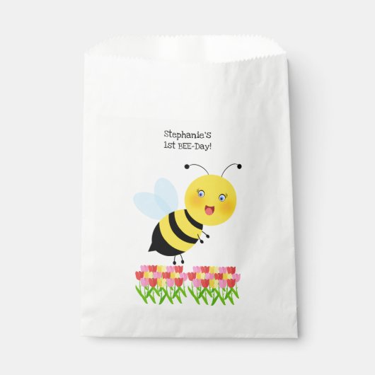 Sachets En Papier Abeille dans Tulip Garden (Devant)