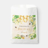 Sachets En Papier Abeilles bourdonnes fleurs jaunes shower de mariag (Devant)