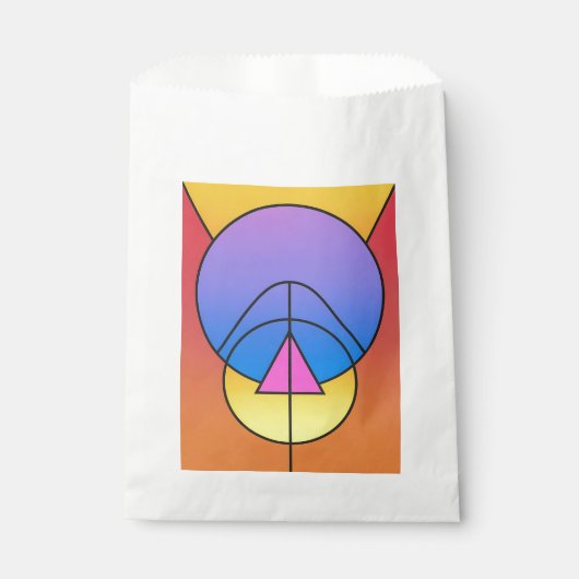 Sachets En Papier Abstract Geometric Circles Line Colorful (Devant)