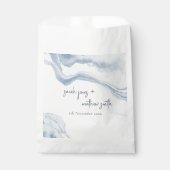 Sachets En Papier Abstrait Blue Coastal Beach Watercolor Mariage (Devant)