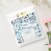 Sachets En Papier Abstrait moderne Terrazzo Mosaic Mariage bleu (Scellé)