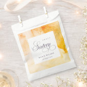 Sachets En Papier Abstrait Pastel Jaune Orange Douce 16 Anniversaire (Coupé)