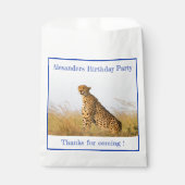 Sachets En Papier Accessoire de fête d'anniversaire Cheetah personna (Devant)