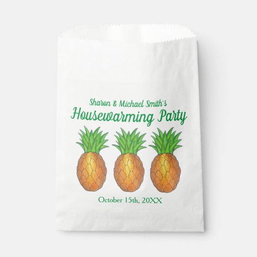 Sachets En Papier Accueil ananas Open House House House House House (Devant)