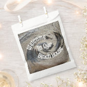 Sachets En Papier Accueil Invité Maison de plage en mosaïque Brun Ru (Coupé)