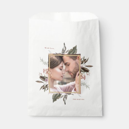 Sachets En Papier Accueil simple du Mariage botanique (Devant)