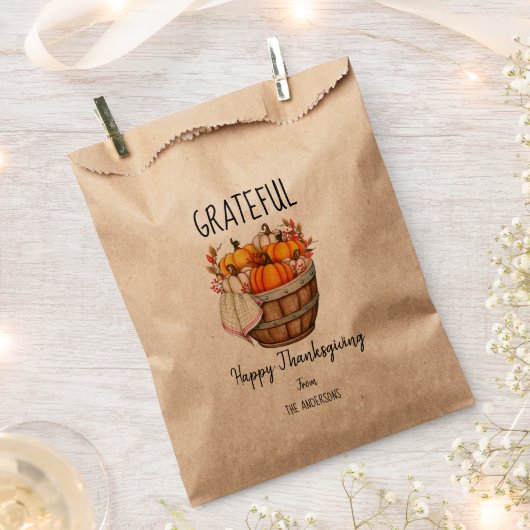 Sachets En Papier Action de grâces (Coupé)