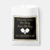 Sachets En Papier Activité mariage Week-end Pickleball Gold & White (Devant)