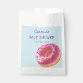 Sachets En Papier Adorable Baby shower de beigne bleu (Devant)