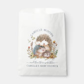 Sachets En Papier Adorable Baby shower de famille de hérisson (Devant)