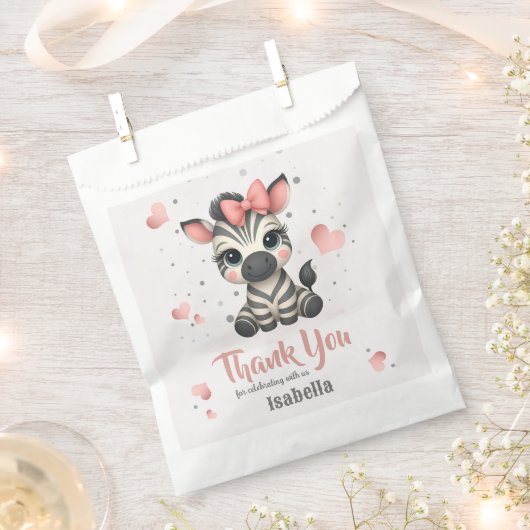Sachets En Papier Adorable petit zèbre  (Coupé)