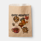 Sachets En Papier Adorables Donuts Café & Thé (Devant)