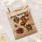 Sachets En Papier Adorables Doughnuts Café & Thé (Coupé)