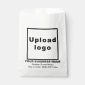 Sachets En Papier Adresse professionnelle sur sac de papier blanc (Devant)