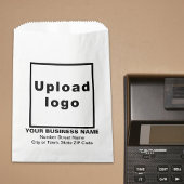 Sachets En Papier Adresse professionnelle sur sac de papier blanc