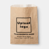 Sachets En Papier Adresse professionnelle sur sac en papier Brown (Devant)