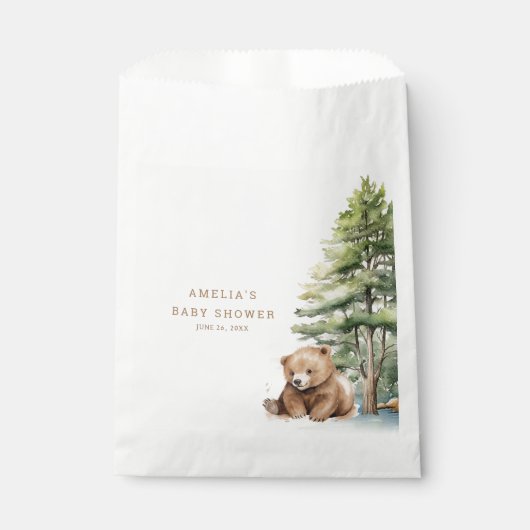 Sachets En Papier Adventure Await Woodland Teddy Bear (Devant)