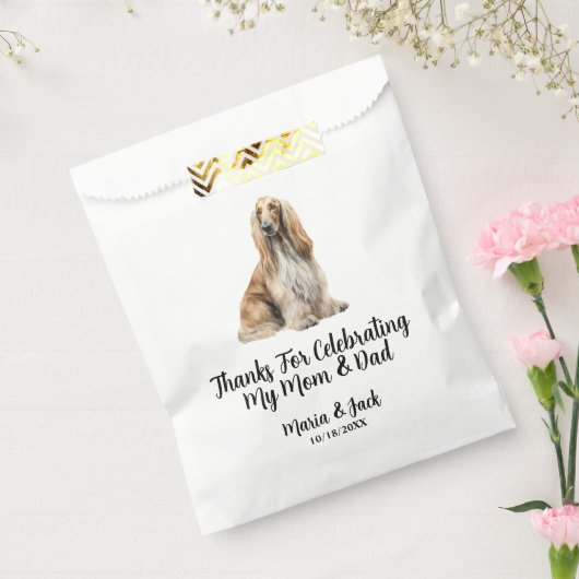 Sachets En Papier Afghan Hound Pet Mariage couleur complète (Scellé)