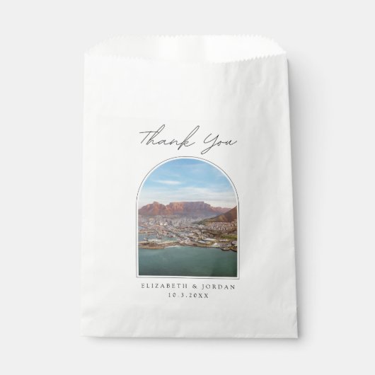 Sachets En Papier Afrique du Sud Mariage Cap Merci Photo (Devant)