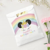 Sachets En Papier Afro Puff Unicorn Rainbows fête d'anniversaire (Scellé)