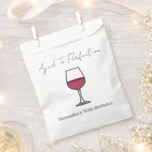 Sachets En Papier Âgé à la perfection vin 50e anniversaire
