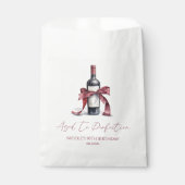 Sachets En Papier Aged To Perfection Red Wine Bow Birthday Party (Devant)