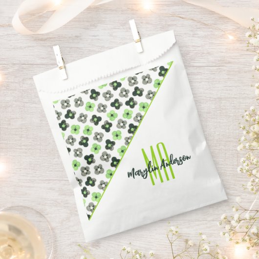 SACHETS EN PAPIER AGENDER FLORAL PATTERN LGBTQ MONOGRAMME PERSONNALI (Coupé)