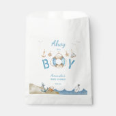Sachets En Papier Ahoy nautique C'est un Baby shower garçon (Devant)