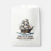 Sachets En Papier Ahoy ! Pirate Ship 8e anniversaire (Devant)