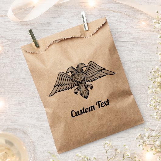 Sachets En Papier Aigle gris avec deux têtes Favoriser le sac (Coupé)