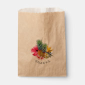 Sachets En Papier Aiguille tropicale Fleur Snack Favoriser (Devant)