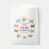 Sachets En Papier Airplane Boy 1st Birthday | Fun Sky Theme Party (Devant)