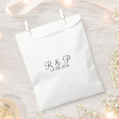Sachets En Papier Ajouter monogramme du nom du couple ajouter date a (Coupé)