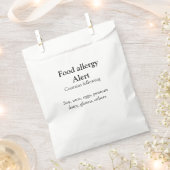 Sachets En Papier Alerte d'allergie alimentaire ajouter le nom texte (Coupé)