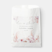 Sachets En Papier Algues sous-marines | Mariage d'aquarelle de coqui (Devant)