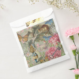 Sachets En Papier Alice Cheshire Chat Wonderland Tree Garden