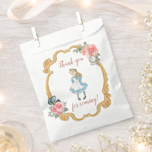 Sachets En Papier Alice dans l'Onederland Party Favoriser le sac (Coupé)