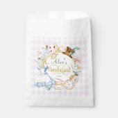Sachets En Papier Alice violette Onederland, collations de 1er anniv (Devant)