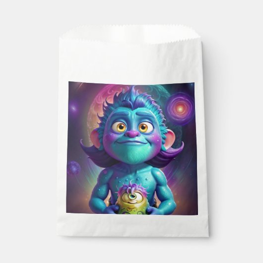 Sachets En Papier Alien et ami de l'espace (Devant)