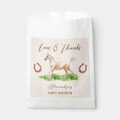 Sachets En Papier Allez bébé aller courir cheval beige baby shower f (Devant)