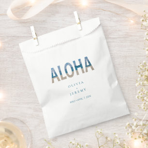 Sachets En Papier Aloha Hawaii Beach Destination Tropicale Mariage
