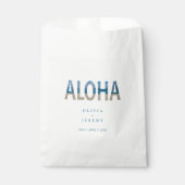 Sachets En Papier Aloha Hawaii Beach Destination Tropicale Mariage (Devant)