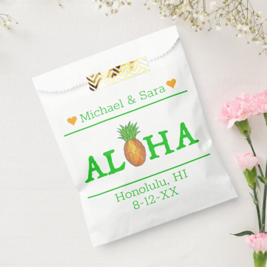 Sachets En Papier Aloha Hawaii Mariage de l'île aux ananas (Scellé)