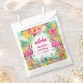 Sachets En Papier Aloha Tropical Luau Flamant rose fête d'anniversai (Coupé)