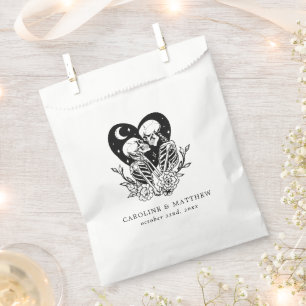 Sachets En Papier Amateurs jusqu'à la mort Skeletons & Mariage Rose