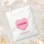 Sachets En Papier Ami conversation rose coeur Saint Valentin (Coupé)