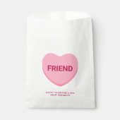 Sachets En Papier Ami conversation rose coeur Saint Valentin (Devant)